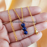Sapphire Necklace, Tiny Sapphire Necklace, Dainty Sapphire Pendant, Birthday Gift
